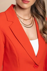 Blazer s klasičnim ovratnikom Softina, rdeč - Femstylo