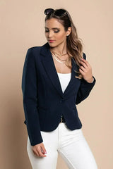 Dark Blue Softina Blazer - Italian Tailored Fit | Femstylo - Femstylo