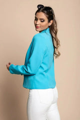 Light Blue Softina Blazer - Italian Tailored Fit | Femstylo - Femstylo
