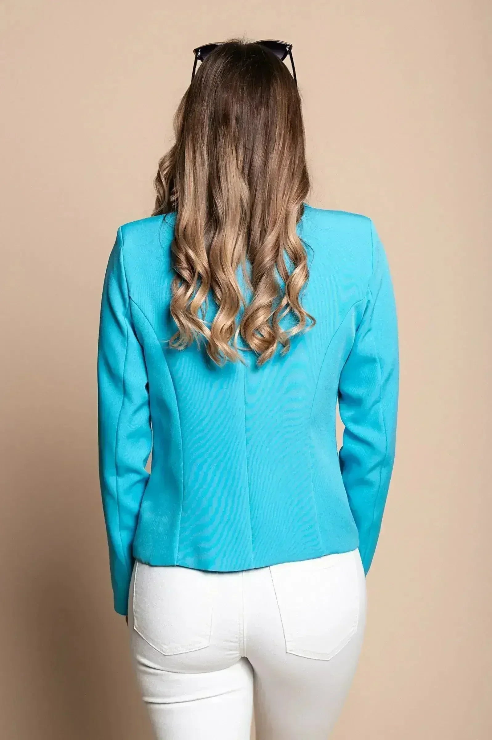 Light Blue Softina Blazer - Italian Tailored Fit | Femstylo - Femstylo