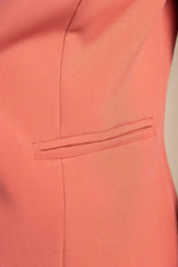 Heather Prism Peach Blazer - Salmon Tone | Italian Made | Femstylo - Femstylo