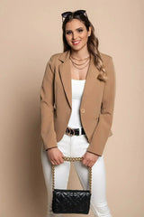 Camel Softina Blazer - Italian Tailored Fit | Femstylo - Femstylo