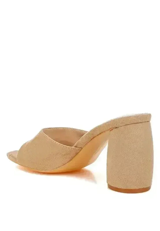 Bumblin Round Heel Micro Suede Sandals - Femstylo