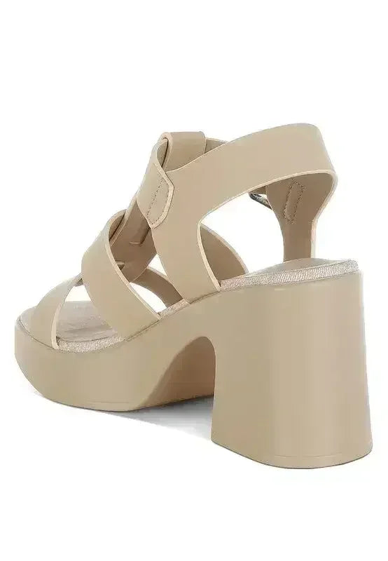 Avalon Chunky Pin Buckle Platform Heels - Femstylo