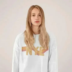 NYC Retro 70's Sweatshirt – Vintage Loose Fit Crewneck - Femstylo