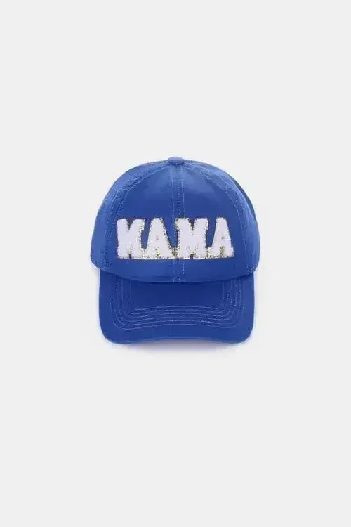 MAMA Chenille Patch Baseball Cap - Washed Cotton City Hat | Femstylo - Femstylo