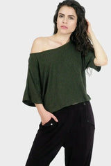 Lumi Organic Crop Top - Bamboo-Cotton Bateau Neck | Femstylo - Femstylo