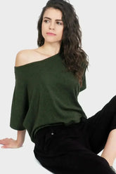 Lumi Organic Crop Top - Bamboo-Cotton Bateau Neck | Femstylo - Femstylo