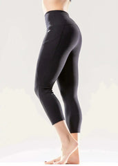 Jolie High-Waisted Capri Leggings with Hip Pockets - Femstylo
