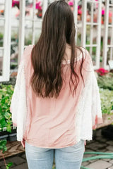 Floral Lace Crochet Blouse - Batwing Sleeves | S-2XL | Femstylo - Femstylo