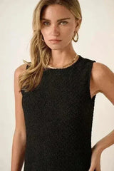 Mittoshop Side Slit Dress – Sleeveless Round Neck w/Slit - Femstylo