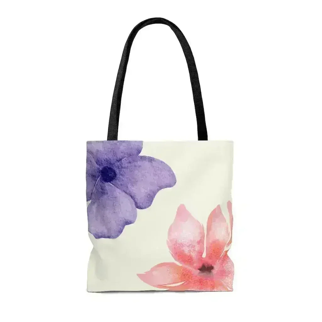 Floral Beach Tote - Double-Sided Print Polyester Bag | Femstylo - Femstylo
