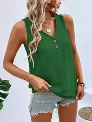Solid Color V-Neck Tank - Femstylo