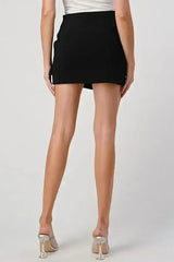 High-Waisted Zip-Front Mini Skirt - Femstylo