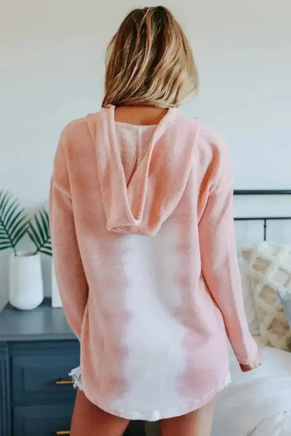Women Cute Pink White Tie Dye Hoodie - Femstylo