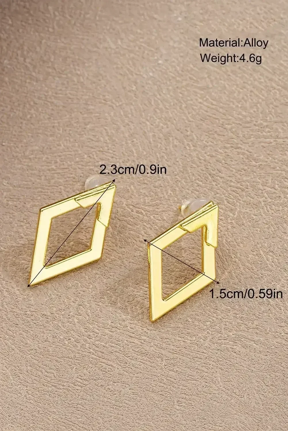 Gold Geometric Shape Stud Earrings - Femstylo