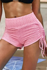 Pink Butt Lifting High Waist Women's Swim Short - Femstylo