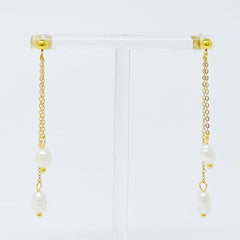 Freshwater Pearls On Dangle Earrings