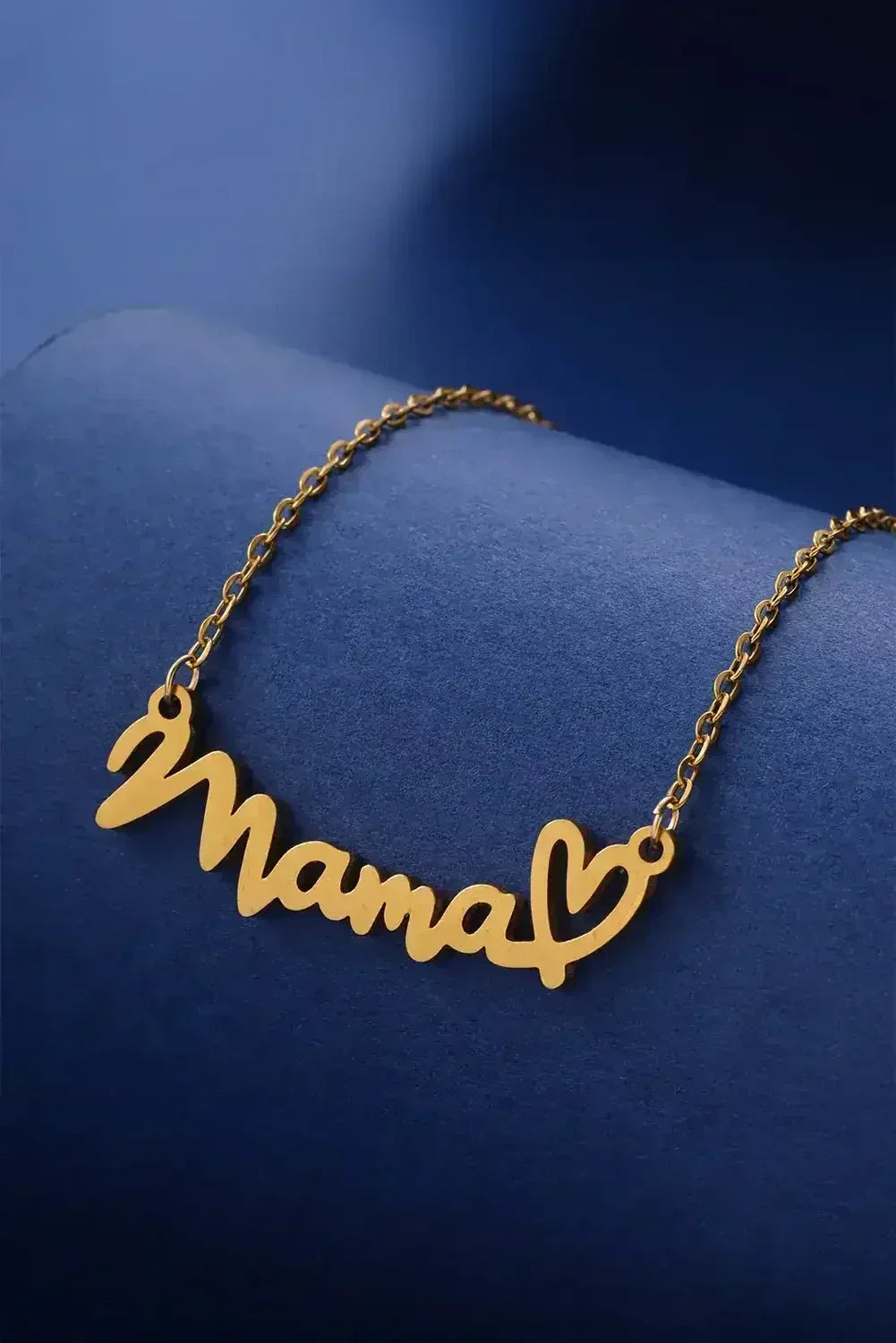 Gold Mama Letter Heart Pattern Necklace - Femstylo