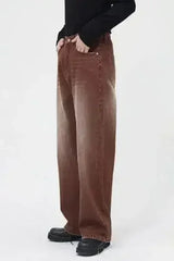 Wide Straight Jeans with Pockets - Femstylo