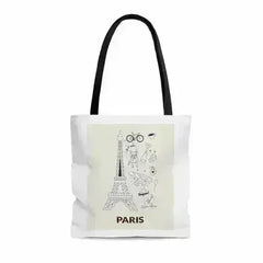 Paris Print Tote Bag - Durable Polyester Beach Bag | Femstylo - Femstylo