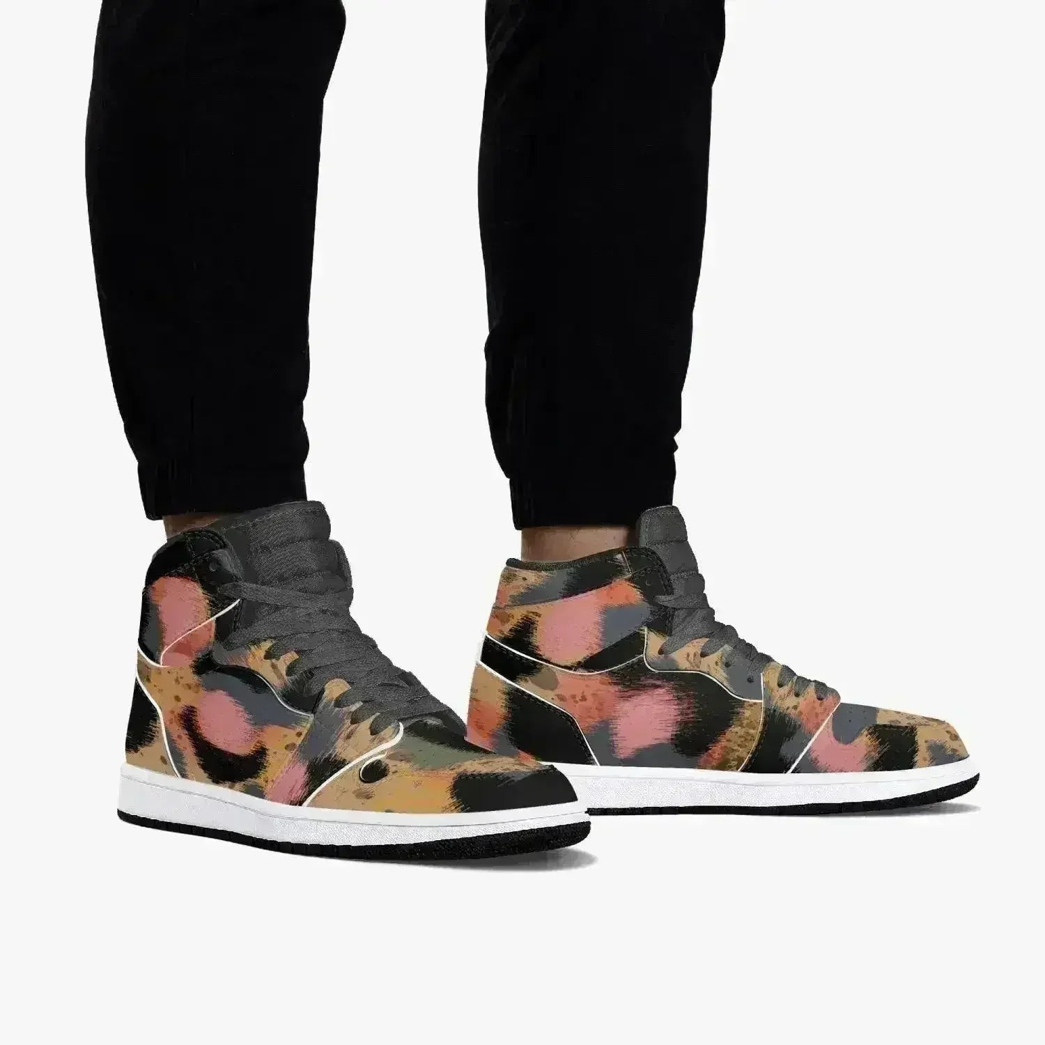 Jacki Easlick Leopard Print High-Top Leather Sneakers - Femstylo