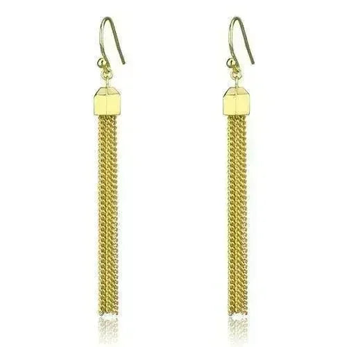 Gold Brass Crystal Earrings – Elegant & Lightweight – Femstylo - Femstylo