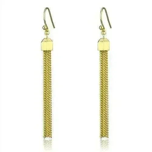 Gold Brass Crystal Earrings – Elegant & Lightweight – Femstylo - Femstylo