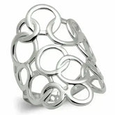 3W170 - Rhodium Brass Ring with No Stone - Femstylo