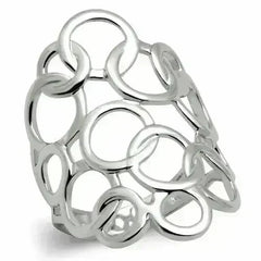 3W170 - Rhodium Brass Ring with No Stone - Femstylo
