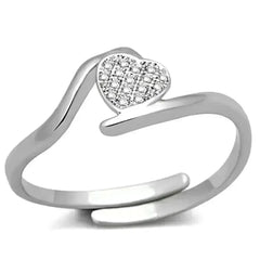 3W464 Rhodium Brass Ring with AAA Grade CZ in - Femstylo
