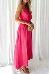 Ruched Single Shoulder Sleeveless Dress - Femstylo