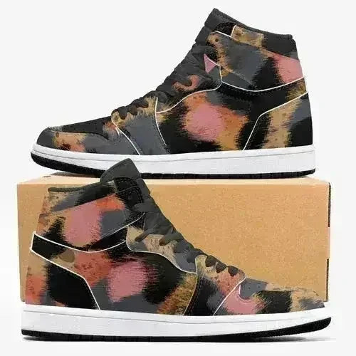 Jacki Easlick Leopard Print High-Top Leather Sneakers - Femstylo