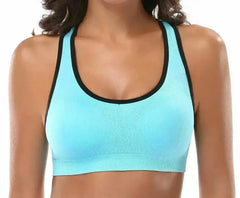 Women’s Stylish Racerback Athletic Sports Bra | Padded Seamless High I - Femstylo