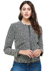 Textured Zip-Up Jacket – Casual Elegance - Femstylo