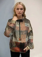 Double Take Full Size Half Zip Exposed Seam Fleece Hoodie - Femstylo