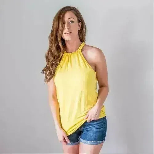 Back Keyhole Halter Tank – Sexy & Versatile Summer Top - Femstylo
