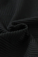 Black Ultra Loose Textured 2pcs Slouchy Outfit - Femstylo