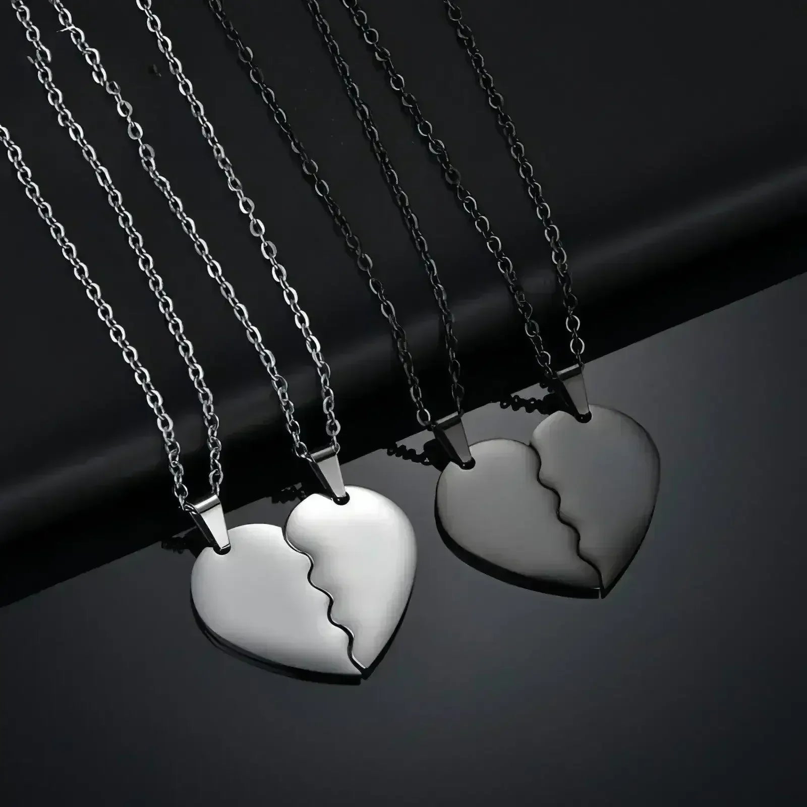 π Couple Heart Puzzle Necklace β Two Halves, One Love - Femstylo