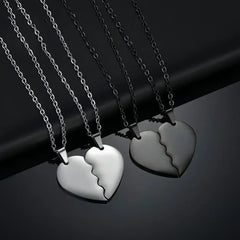 π Couple Heart Puzzle Necklace β Two Halves, One Love - Femstylo