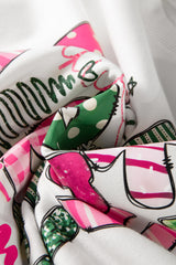 Beige MERRY Christmas Heat Transfer Printing Drop Shoulder Pullover Sweatshirt