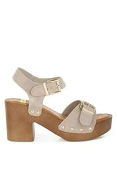 Lhasa Real Suede Leather Clog Sandals - Femstylo