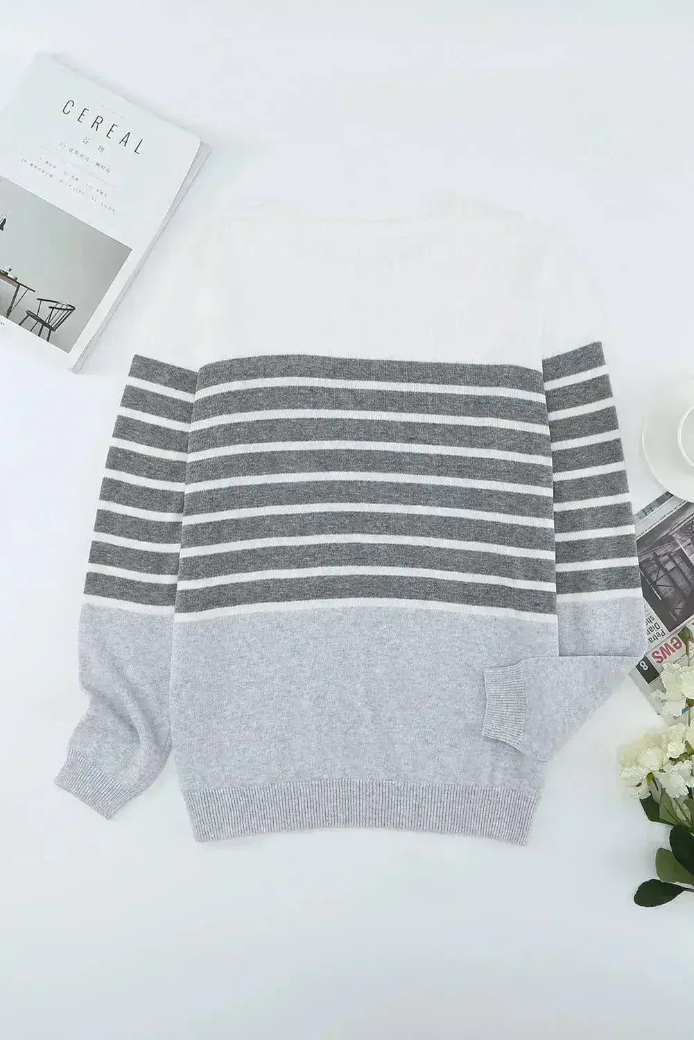 Striped Colorblock Sweater - Femstylo