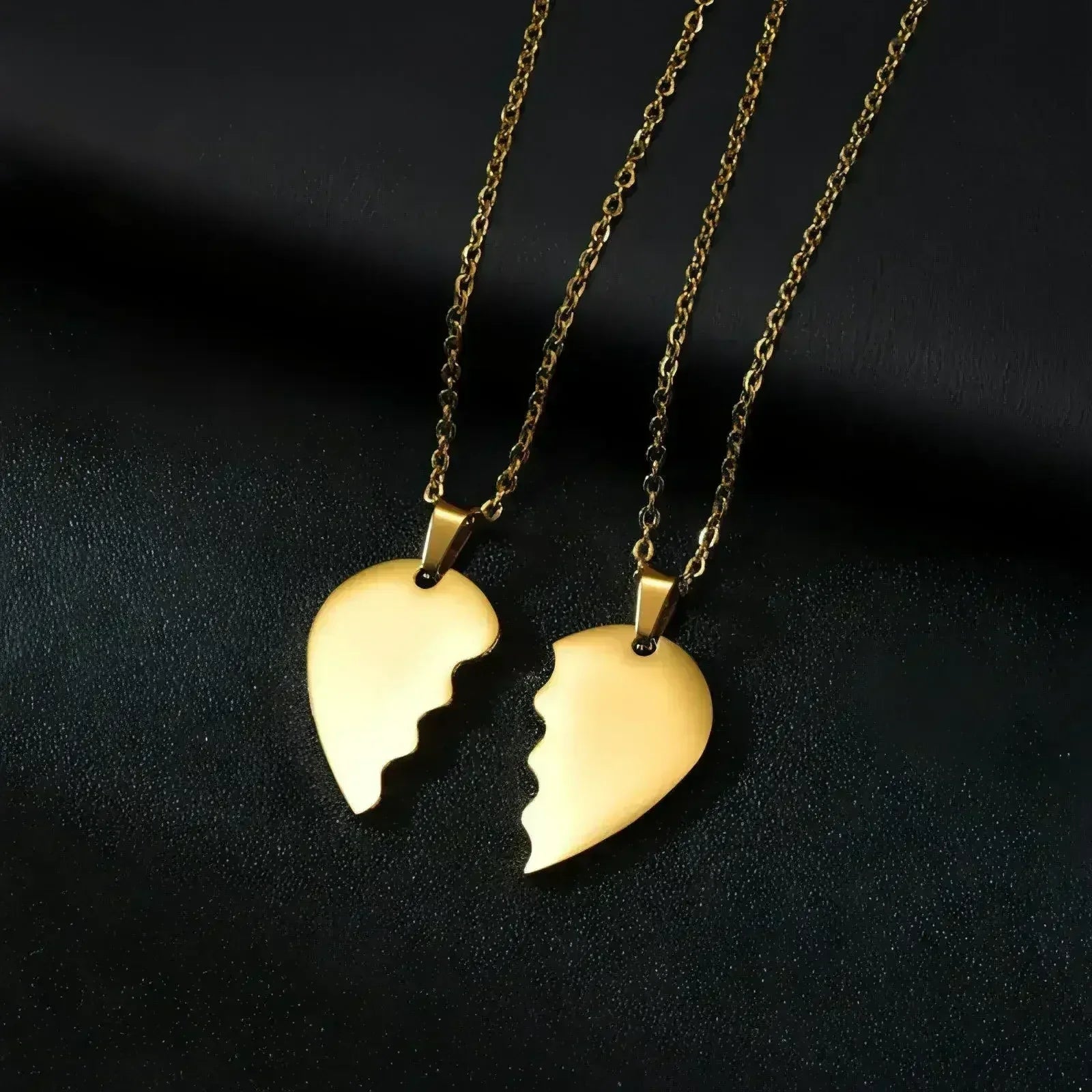π Couple Heart Puzzle Necklace β Two Halves, One Love - Femstylo