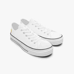 Sue Sue Sweet Low Canvas Shoes-White sole - Femstylo