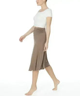 Bamboo Flared Skirt – Organic Mid-Length with Shirring - Femstylo