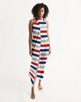Swim Cover Up / Red White and Blue Sarong Wrap - Femstylo