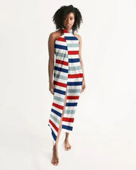 Swim Cover Up / Red White and Blue Sarong Wrap - Femstylo