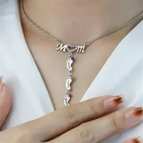 Mother's Day MOM Foot Personalized Necklace - Femstylo