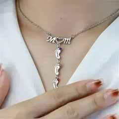 Mother's Day MOM Foot Personalized Necklace - Femstylo